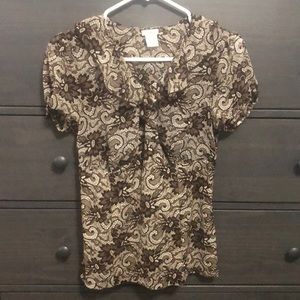 Ruffle neck blouse